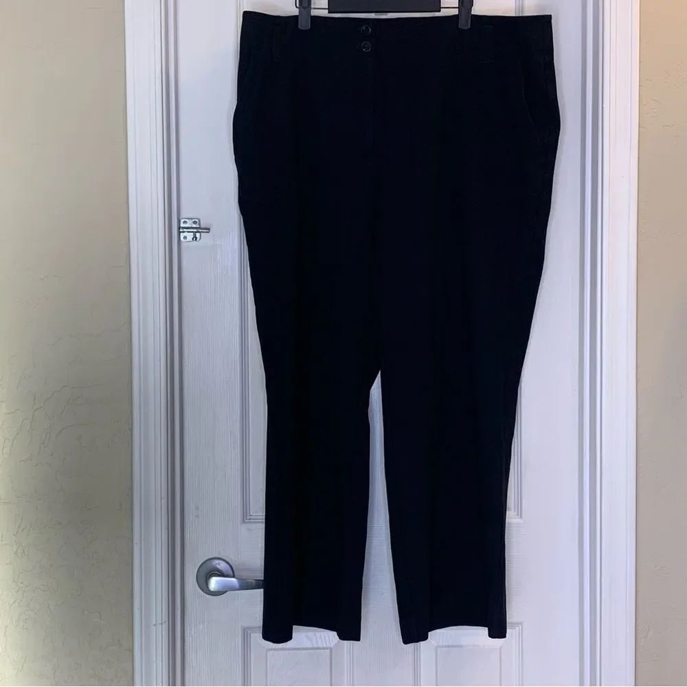 Anthropologie Maeve High Rise Wide Leg Trouser Black Size 24W